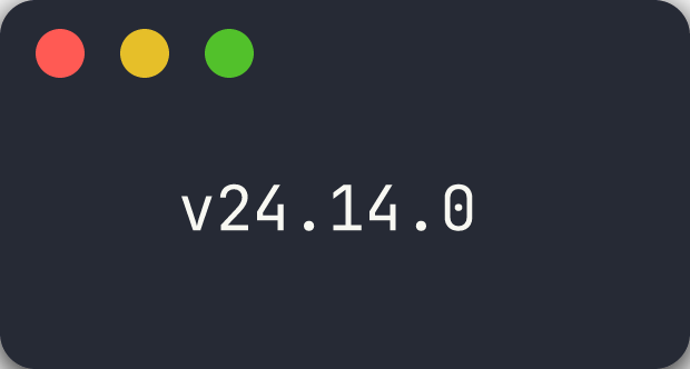 Node.js version output