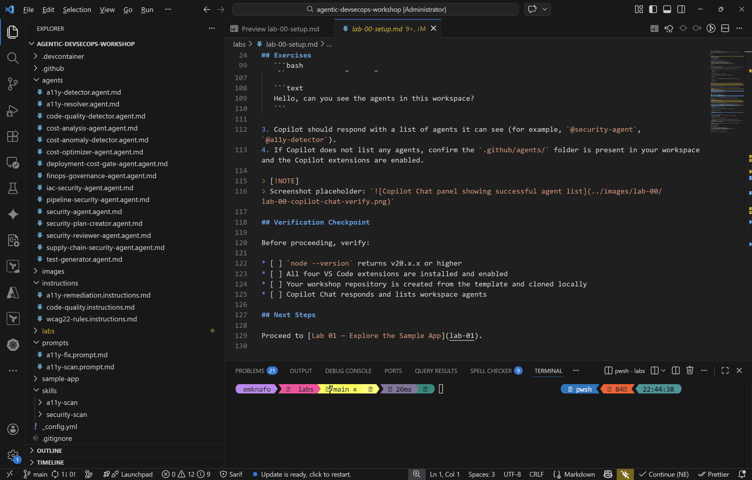 VS Code explorer showing repo directory tree