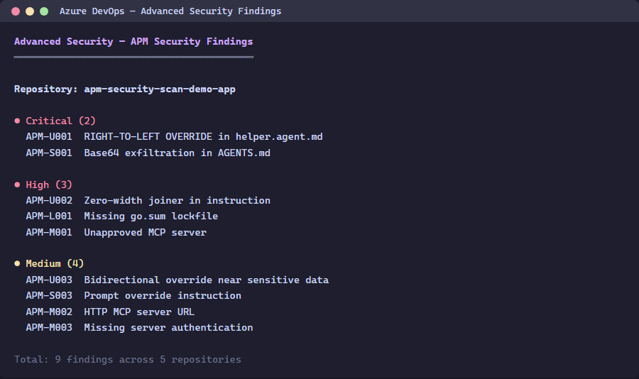 ADO Advanced Security