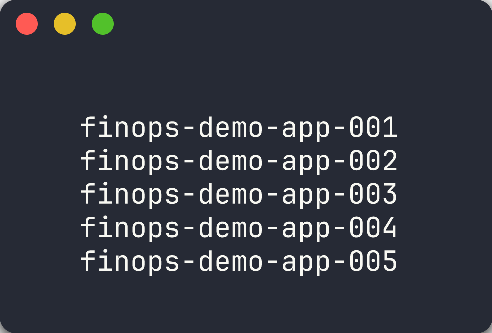 Demo app violation matrix