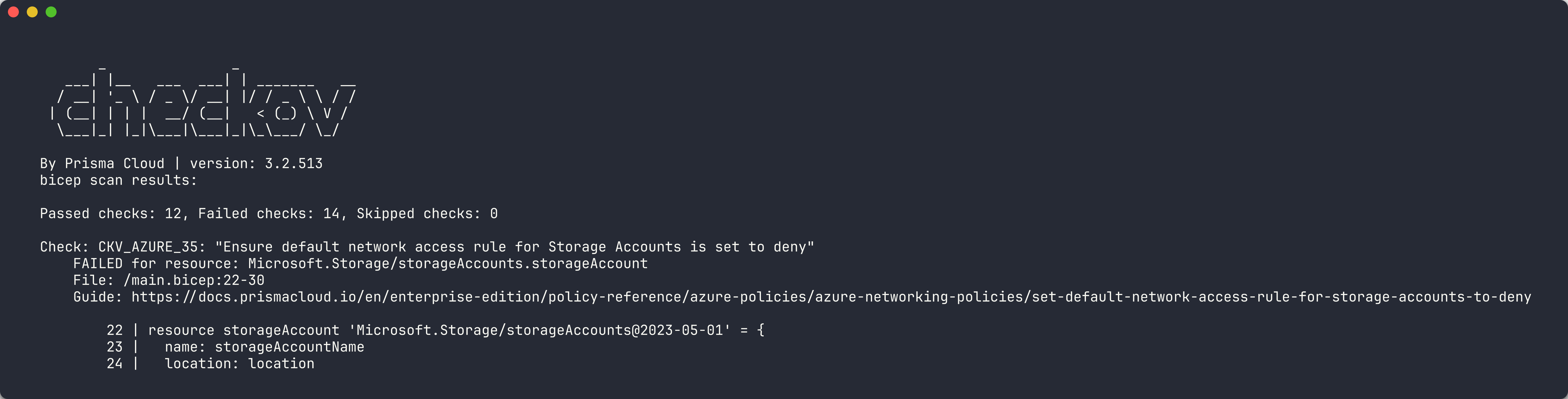 Checkov SARIF output
