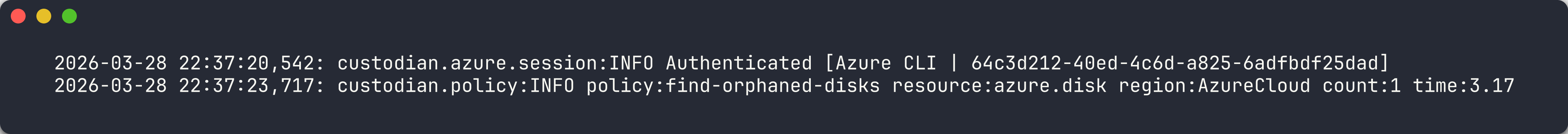 Orphan detection scan output