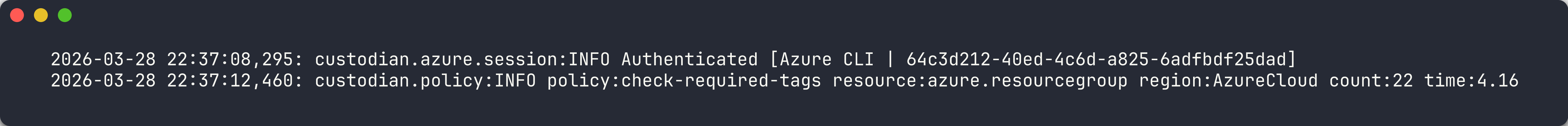 Tagging compliance scan output
