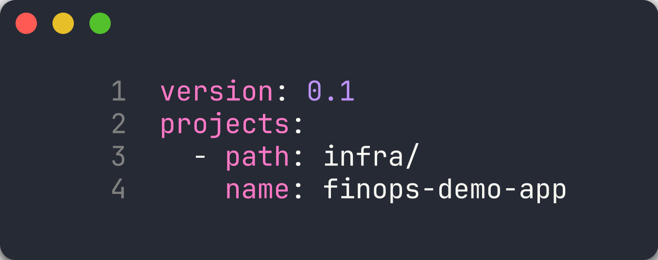 Infracost configuration