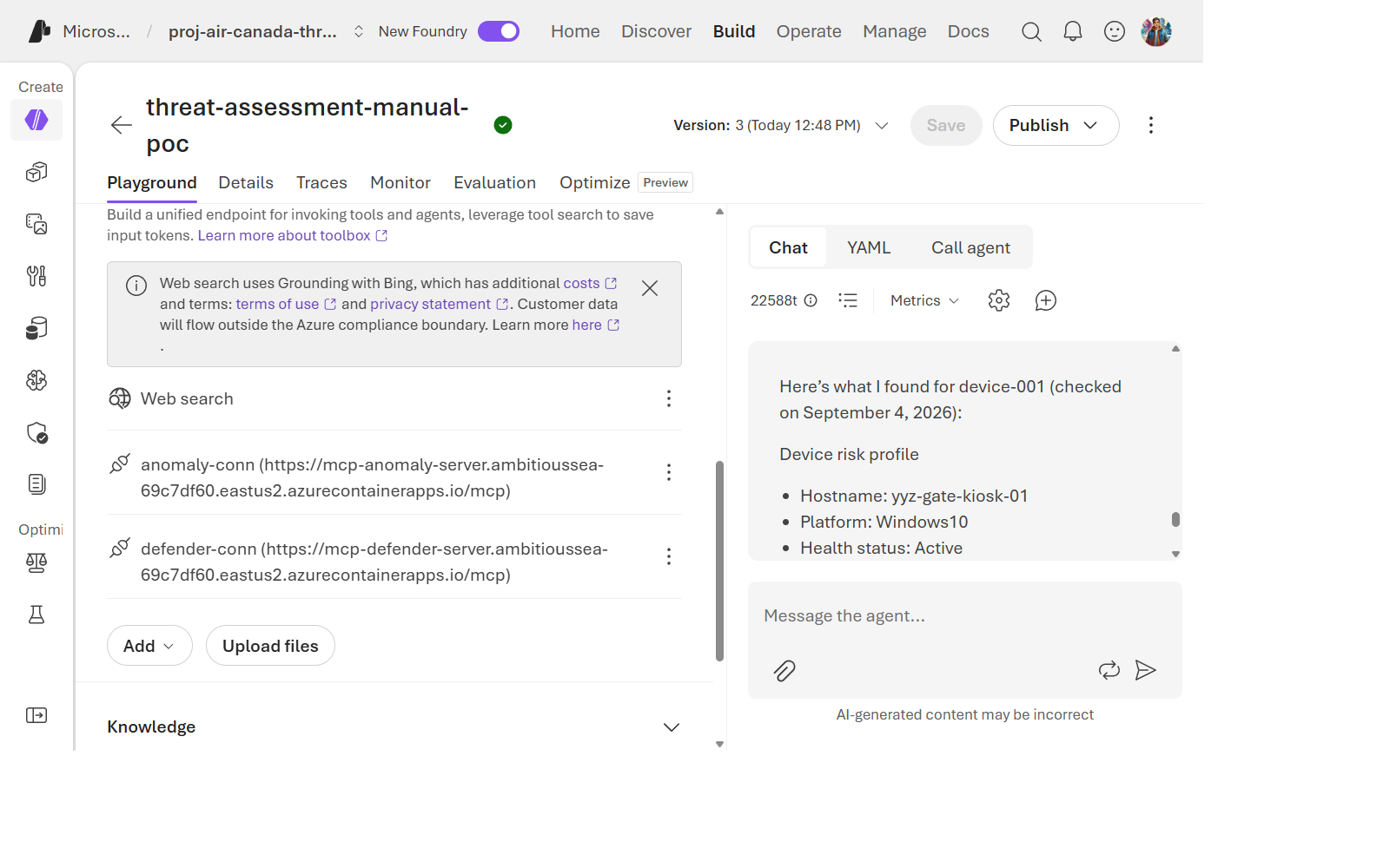 Manual agent's MCP tool calls succeeded too